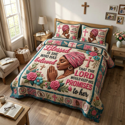 Christian Faith 3-Piece Quilted Bedding Set GFTONMU1214