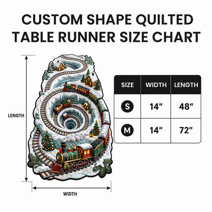 Christmas Polar Bears Custom Shape Quilted Table Runner GFTOHNL3374