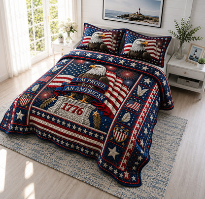 America 250 3-Piece Quilted Bedding Set GFTOLAN04