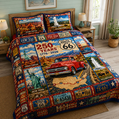America 250 3-Piece Quilted Bedding Set GFTOLAN02