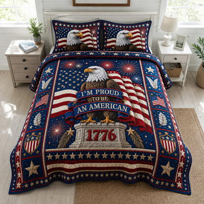 America 250 3-Piece Quilted Bedding Set GFTOLAN04