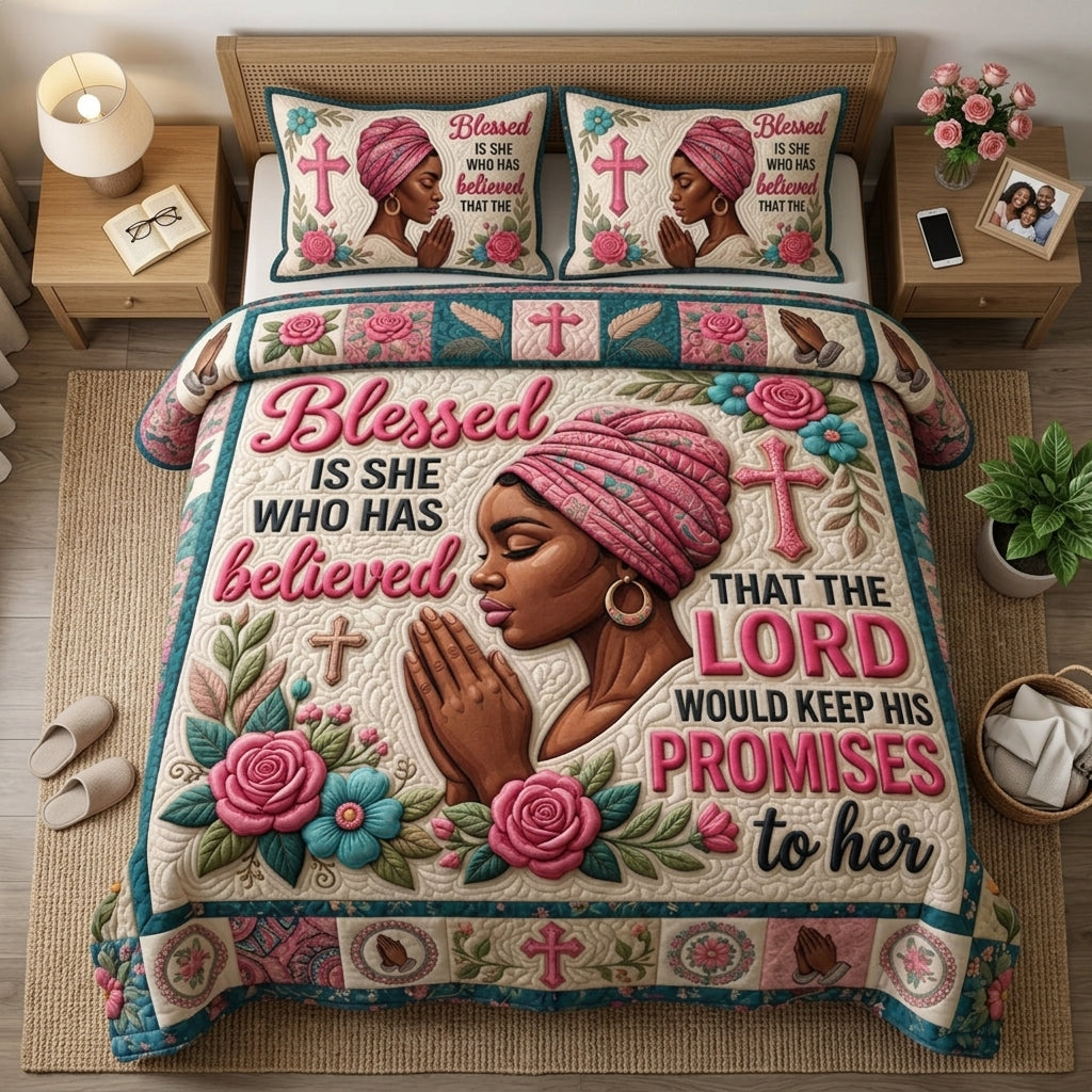 Christian Faith 3-Piece Quilted Bedding Set GFTONMU1214