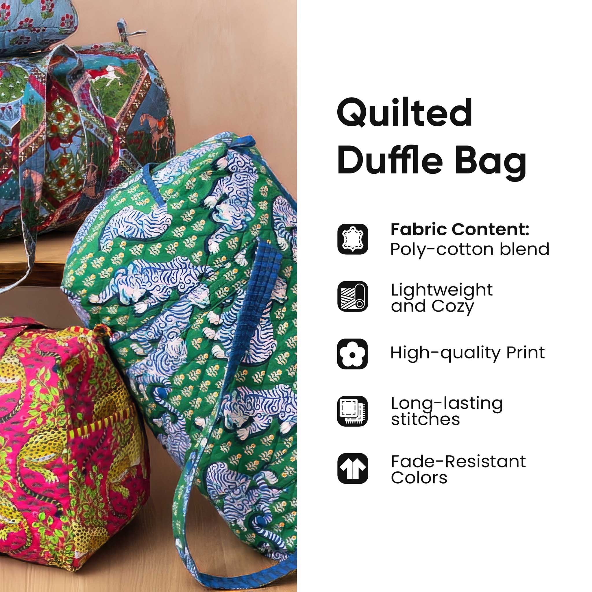 Hippie Van Quilted Duffle Bag GFTOMA3268 – Willow Quilt