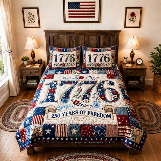 1776 America Freedom 3-Piece Quilted Bedding Set GDTONTD10