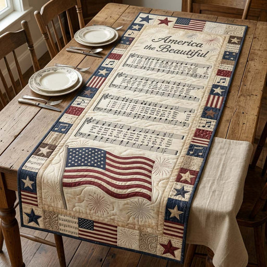 Beautiful Anthem Quilted Table Runner GDTONTD101