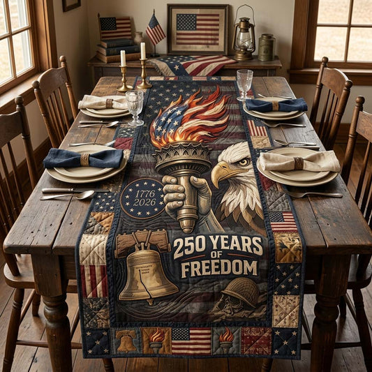 Freedom Torch Quilted Table Runner GDTONTD104