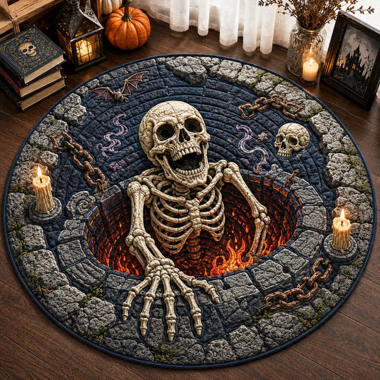 Graveyard Bone Pit Qulited Round Mat GDTONTD1053