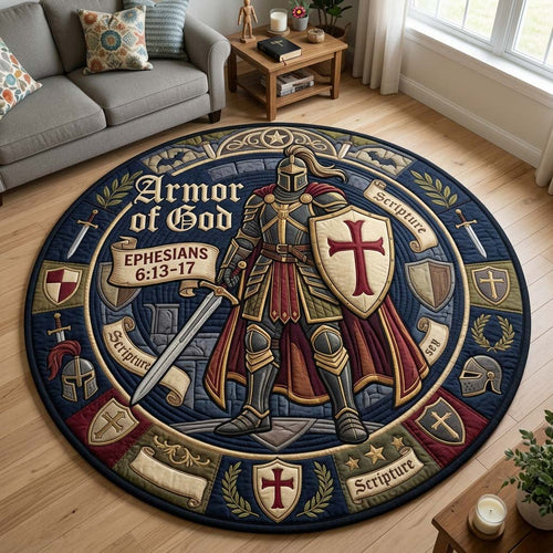 Ephesians Armor Circle Qulited Round Mat GDTONTD1078