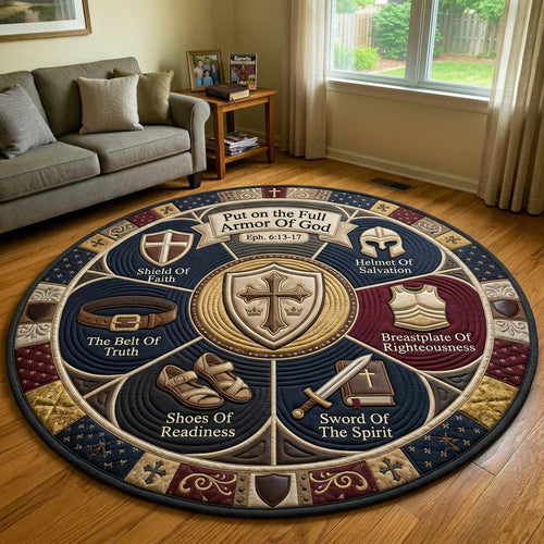 Faithful Armor Circle Qulited Round Mat GDTONTD1079