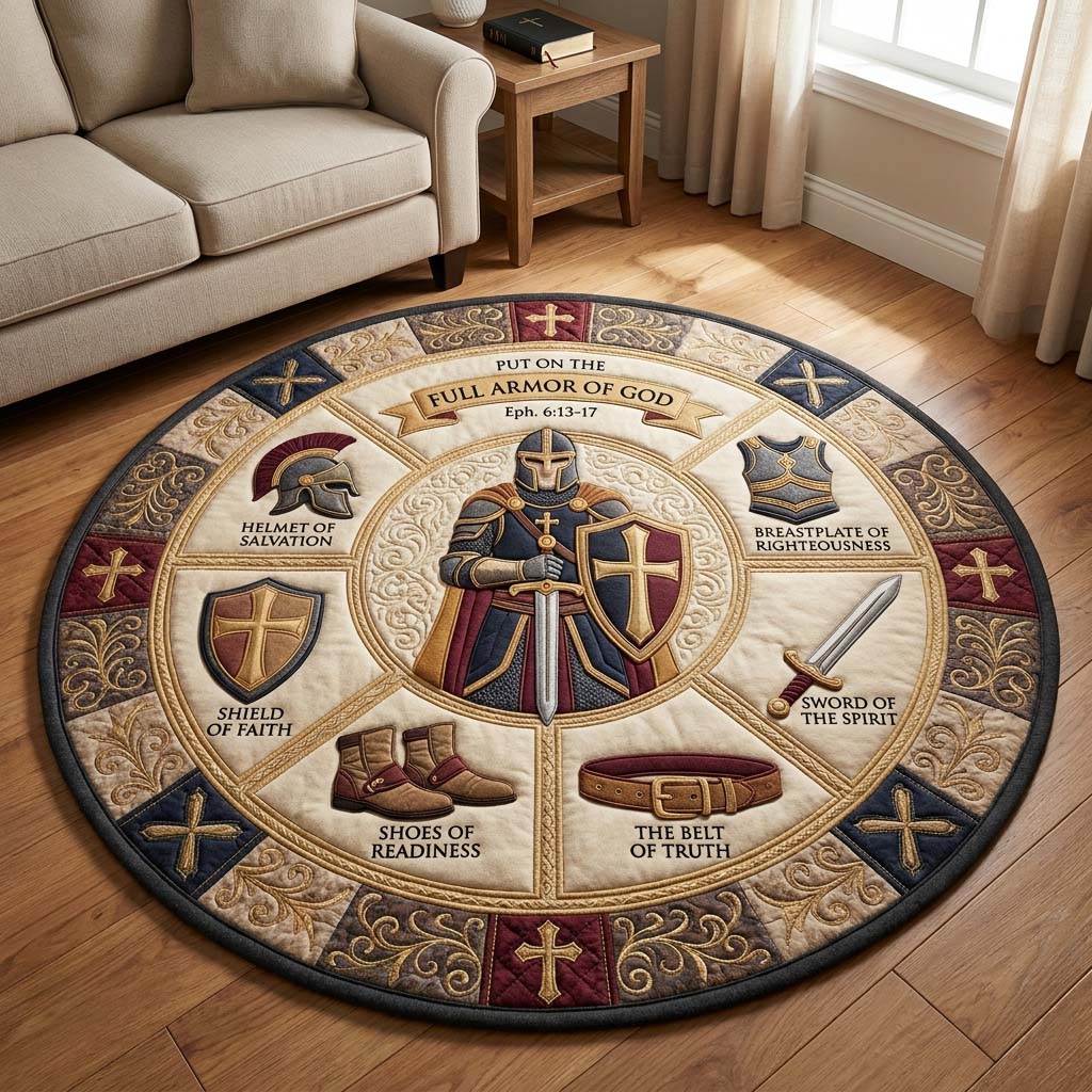 Knight Of Faith Qulited Round Mat GDTONTD1080