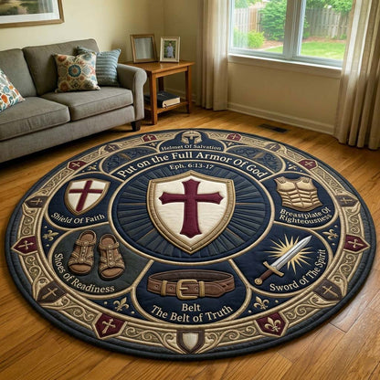 Cross Shield Legacy Qulited Round Mat GDTONTD1081