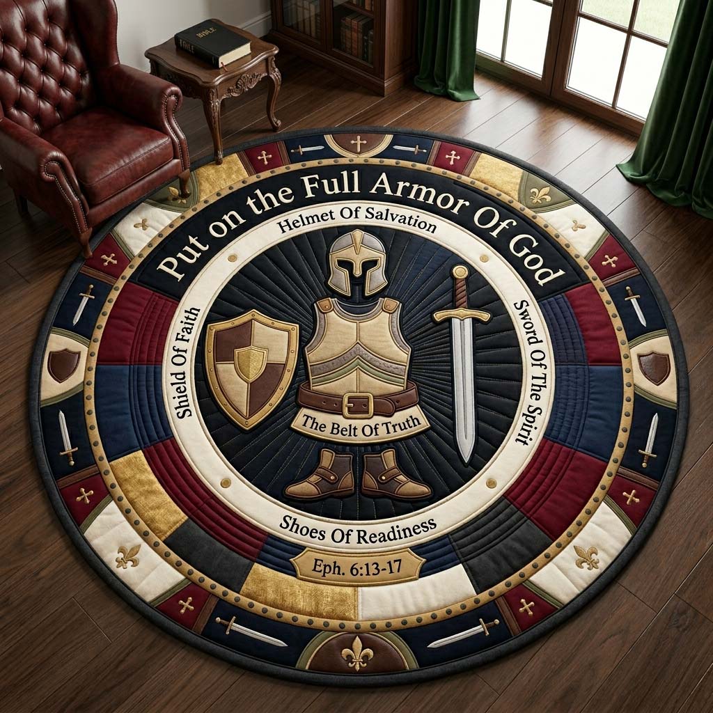 Sacred Armor Of Warrior Qulited Round Mat GDTONTD1082
