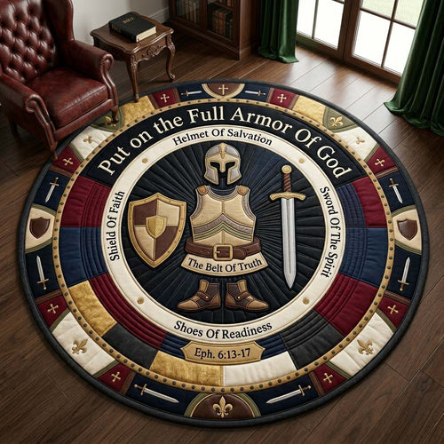 Sacred Armor Of Warrior Qulited Round Mat GDTONTD1082