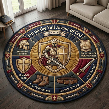 Defender Of Truth Qulited Round Mat GDTONTD1083