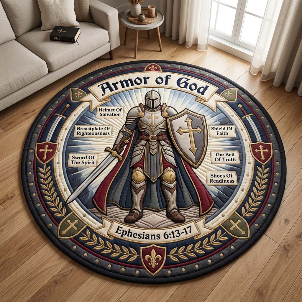 Armor Of Victory Qulited Round Mat GDTONTD1084