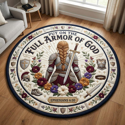 Faithful Armor Maiden Qulited Round Mat GDTONTD1089