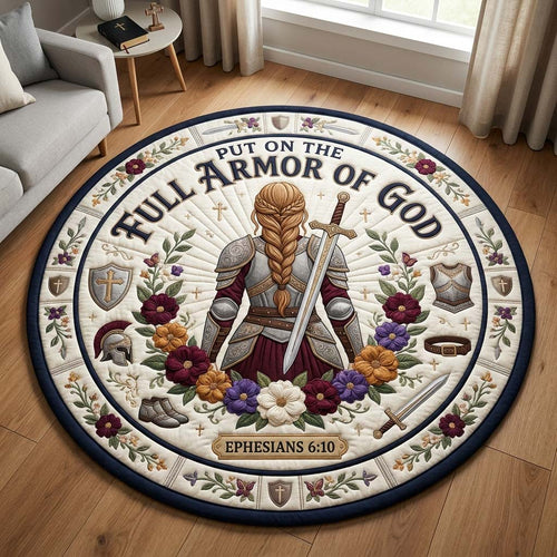 Faithful Armor Maiden Qulited Round Mat GDTONTD1089