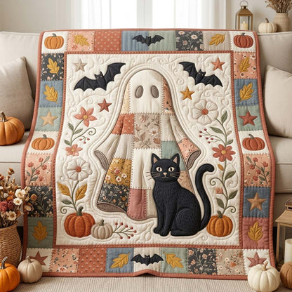 Ghost Cat Autumn Quilted Blanket GDTONTD1108