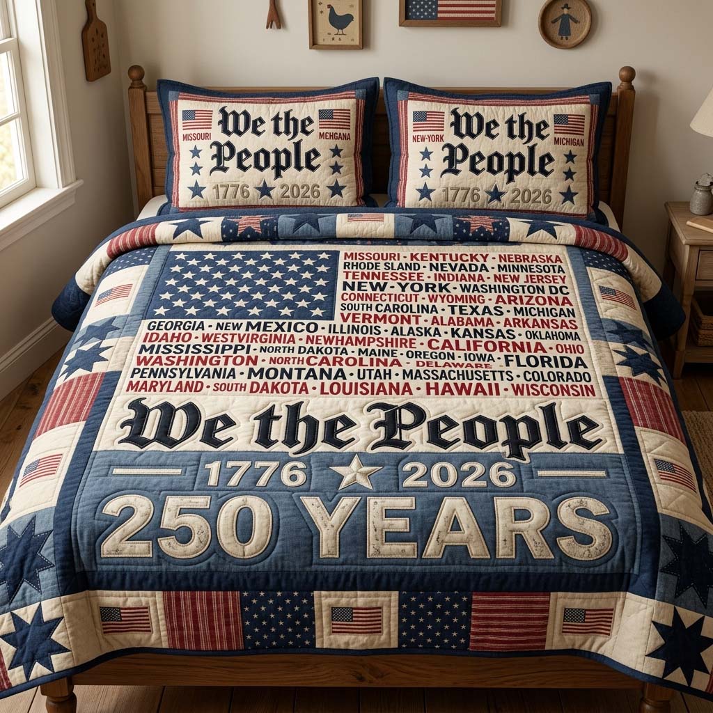 People States 3-Piece Quilted Bedding Set GDTONTD113