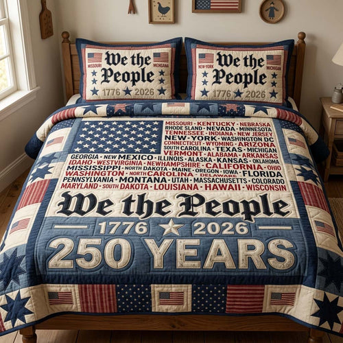 People States 3-Piece Quilted Bedding Set GDTONTD113