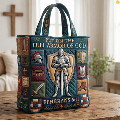 Rose Faith Shield Quilted Tote Bag GDTONTD1146