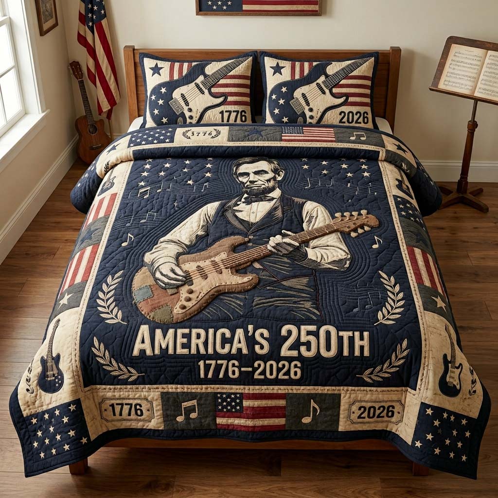 Liberty Rock 3-Piece Quilted Bedding Set GDTONTD115