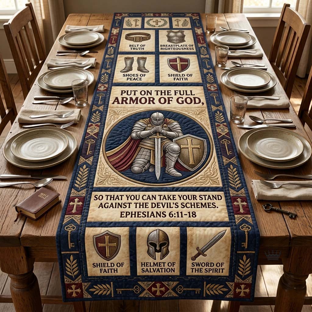 Armor Scripture Runner Quilted Table Runner GDTONTD1158