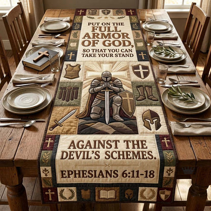 Full Armor Stand Quilted Table Runner GDTONTD1159