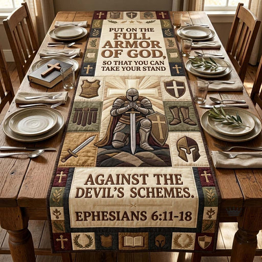 Full Armor Stand Quilted Table Runner GDTONTD1159