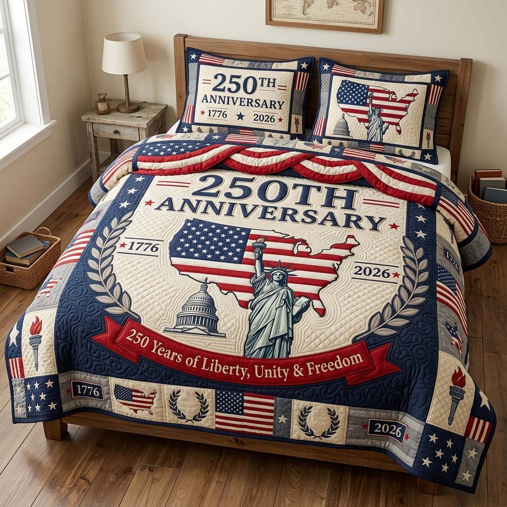 Liberty Unity 3-Piece Quilted Bedding Set GDTONTD116