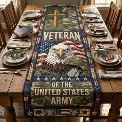 Army Veteran Pride Quilted Table Runner GDTONTD1166