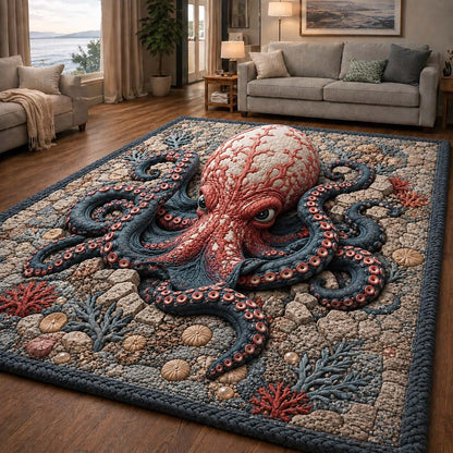 Red Reef Kraken Area Rug GDTONTD1177