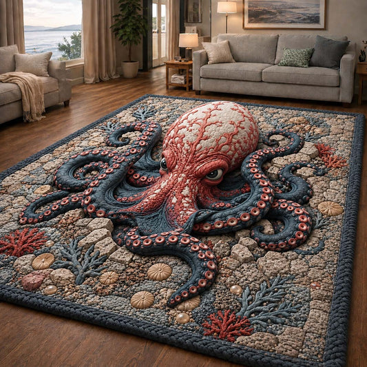 Red Reef Kraken Area Rug GDTONTD1177