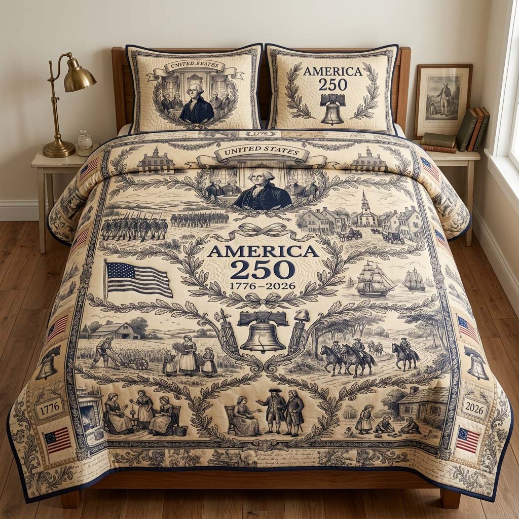 Colonial Heritage 3-Piece Quilted Bedding Set GDTONTD119