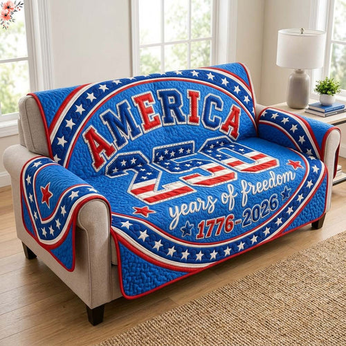 America 250 Freedom Quilted Sofa Cover GDTONTD12