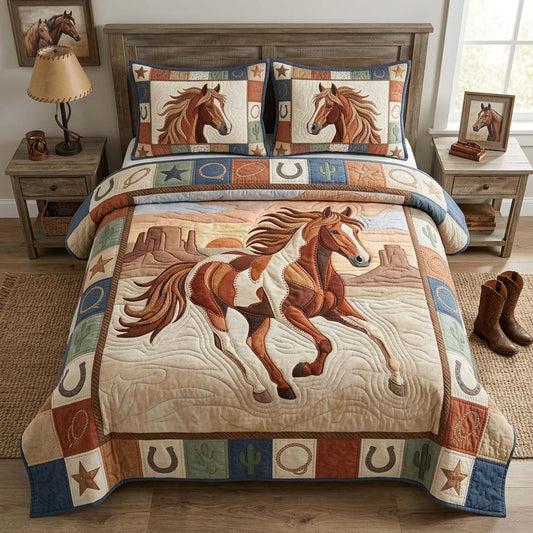 Painted Desert Runner 3-Piece Quilted Bedding Set GDTONTD1203