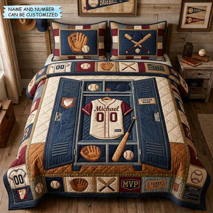 Locker Legend 3-Piece Quilted Bedding Set QTCUZ GDTONTD1237