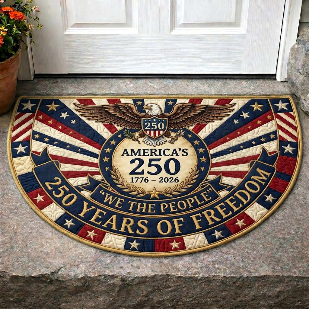 Liberty Crest Quilted Welcome Mat GDTONTD124