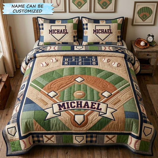 Field Classic 3-Piece Quilted Bedding Set QTCUZ GDTONTD1241