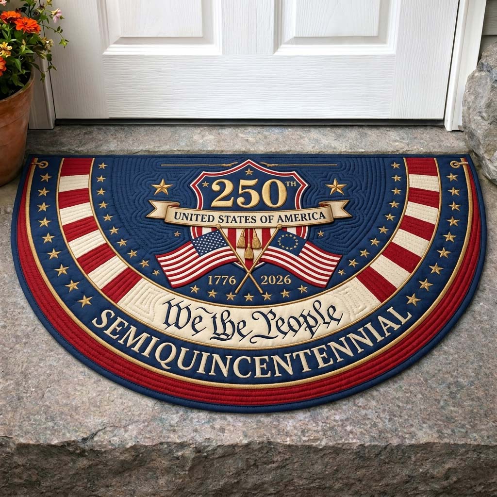 Patriot Semiquincentennial Quilted Welcome Mat GDTONTD129