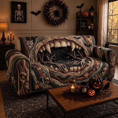 Haunted Forest Maw Quilted Sofa Cover GDTONTD1290