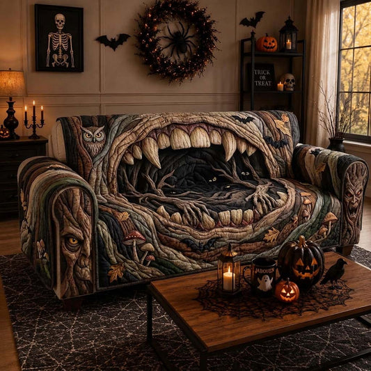 Haunted Forest Maw Quilted Sofa Cover GDTONTD1290