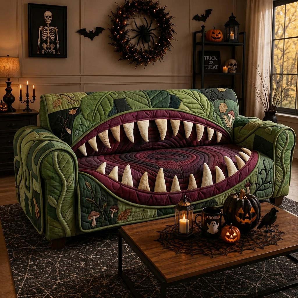 Carnivorous Vine Bite Quilted Sofa Cover GDTONTD1293