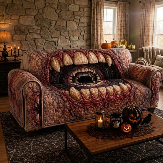 Monster Cave Bite Quilted Sofa Cover GDTONTD1297