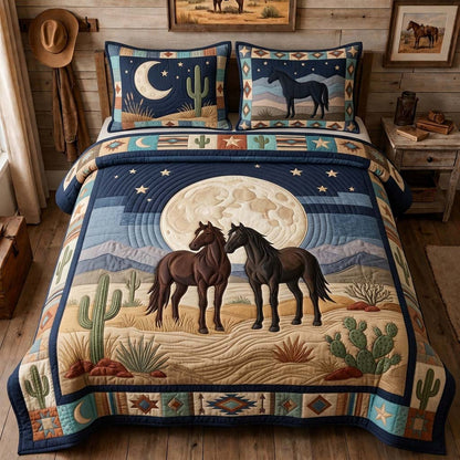Moonlit Desert Pair 3-Piece Quilted Bedding Set GDTONTD1317