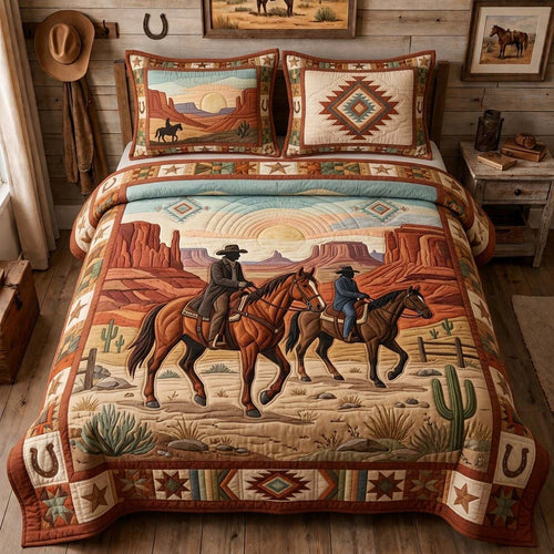 Canyon Riders 3-Piece Quilted Bedding Set GDTONTD1320