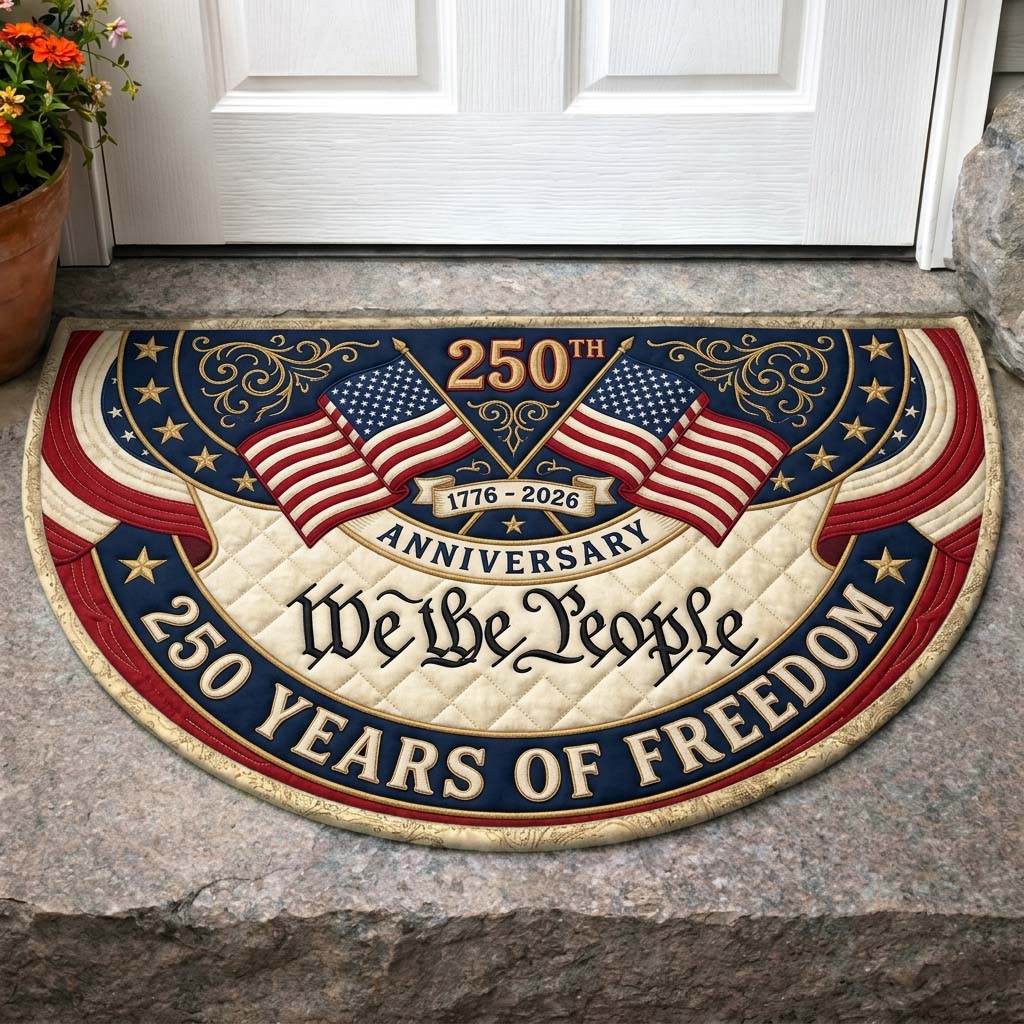 Anniversary Patriots Quilted Welcome Mat GDTONTD135