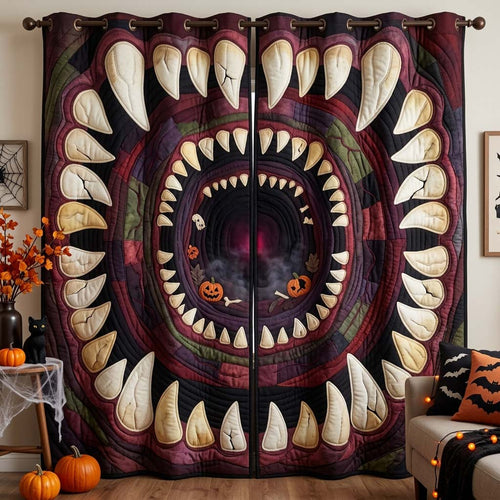 Haunted Spiral Jaws Quilted Curtains GDTONTD1350