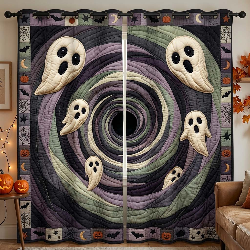 Ghost Spiral Portal Quilted Curtains GDTONTD1355
