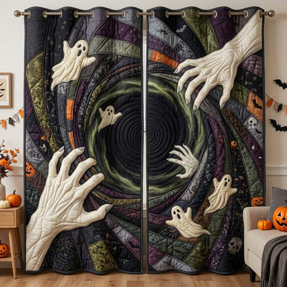 Haunted Hands Vortex Quilted Curtains GDTONTD1356